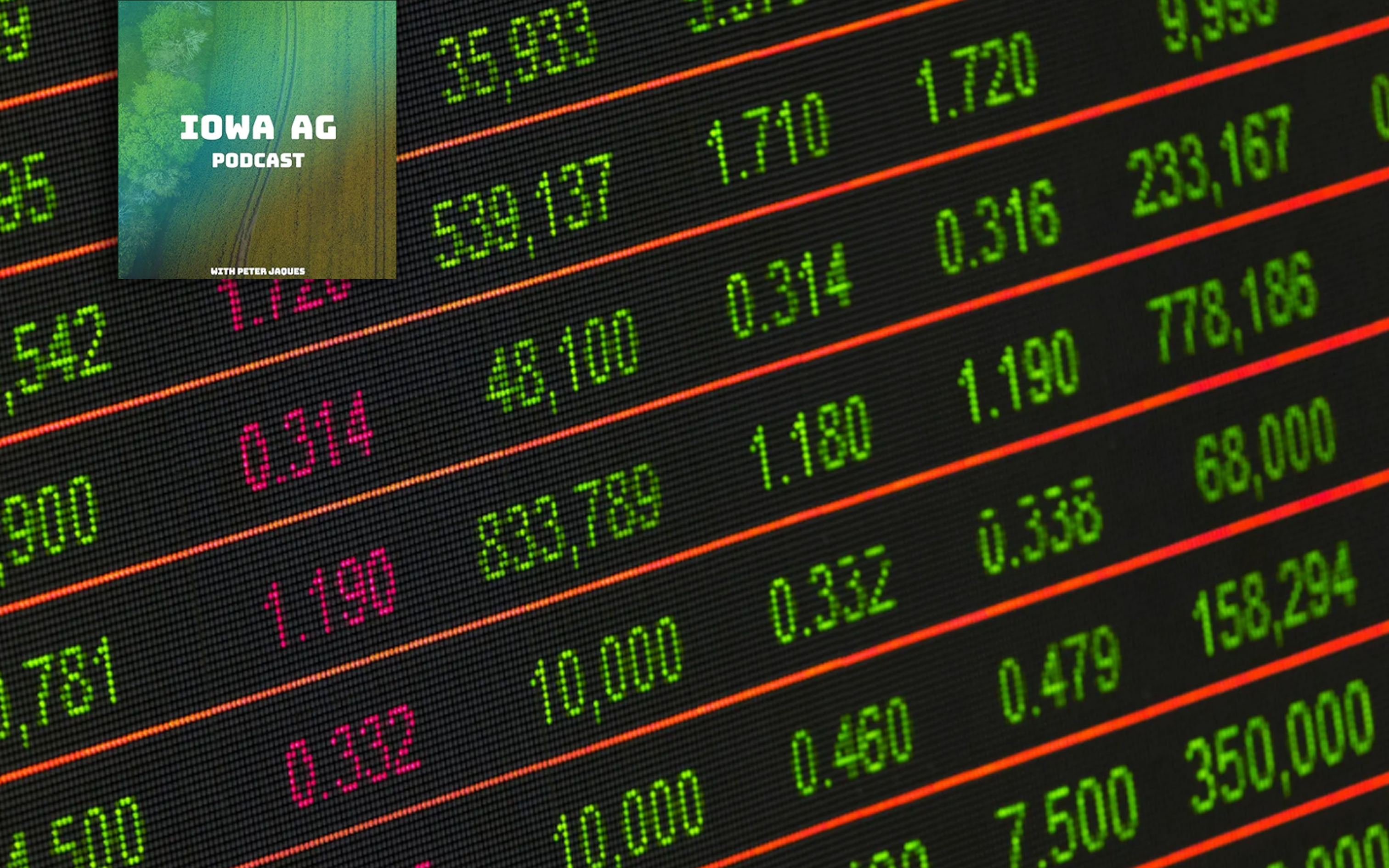Iowa Ag news – commodity values last week, and legislation to bring high speed rail to Iowa